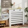 Cubre Radiadores de MDF con 2 Cajones Cubierta para Radiador para Salón Dormitorio Pasillo 111x19x95,5 cm Blanco - Ogal.Es