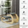 Silla Ergonómica de Rodillas Silla de Rodillas de Madera Taburete Ergonómico Cojín Acolchado 55x85x55 cm Gris - Ogal.Es