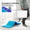 Colchoneta Gimnasia Plegable de 2 Pulgadas de Grosor con Asas de Transporte y Bolsa para Yoga Aeróbic Azul - Ogal.Es