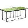 Mesa de Ping-Pong Plegable con Red y Marco de Acero Fácil de Transportar para Interior 182x91x76 cm Verde - Ogal.Es