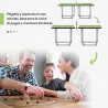 Mesa de Ping-Pong Plegable con Red y Marco de Acero Fácil de Transportar para Interior 182x91x76 cm Verde - Ogal.Es