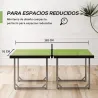 Mesa de Ping-Pong Plegable con Red y Marco de Acero Fácil de Transportar para Interior 182x91x76 cm Verde - Ogal.Es