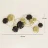 Decoración de Pared de Metal con Forma de Hoja de Loto Escultura de Pared para Decoración Hogar 84x35 cm Dorado ... - Ogal.Es