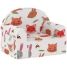Sillón Infantil con Estampado de Zorros Sofá para Niños de 18-36 Meses con Funda Extraíble y Bolsillo 54x40x43 c... - Ogal.Es