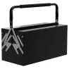 Caja de Herramientas Metálica Plegable con 5 Bandejas y Asa para Taller Garaje 45x20x34,5 cm Negro - Ogal.Es