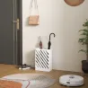Paragüero de Acero Galvanizado Soporte de Paraguas Estrecho con Bandeja de Goteo Extraíble 4 Ganchos 28x14x41 cm... - Ogal.Es