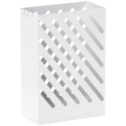 Paragüero de Acero Galvanizado Soporte de Paraguas Estrecho con Bandeja de Goteo Extraíble 4 Ganchos 28x14x41 cm... - Ogal.Es