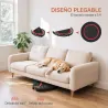 Cama Elástica Plegable Ø102 cm con Mango Ajustable Marco de Acero para Entrenamiento Piernas Cuerpo Rojo y Negro - Ogal.Es