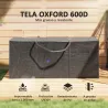 Bolsa de Almacenamiento para Cojines de Jardín Impermeable 720L Oxford Resistente con Asas 125x40x55cm Negro - Ogal.Es