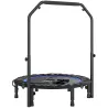 Cama Elástica Plegable Ø102 cm con Mango Ajustable Marco de Acero para Entrenamiento Piernas Cuerpo Azul y Negro - Ogal.Es