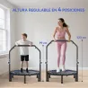 Cama Elástica Plegable Ø102 cm con Mango Ajustable Marco de Acero para Entrenamiento Piernas Cuerpo Azul y Negro - Ogal.Es