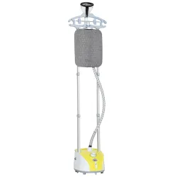Plancha de Vapor Vertical 1950W 2 L con Temperatura Ajustable en 11 Niveles y Barra Telescópica Amarillo - Ogal.Es