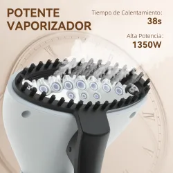 Plancha de Vapor Vertical 1950W 2 L con Temperatura Ajustable en 11 Niveles y Barra Telescópica Amarillo - Ogal.Es