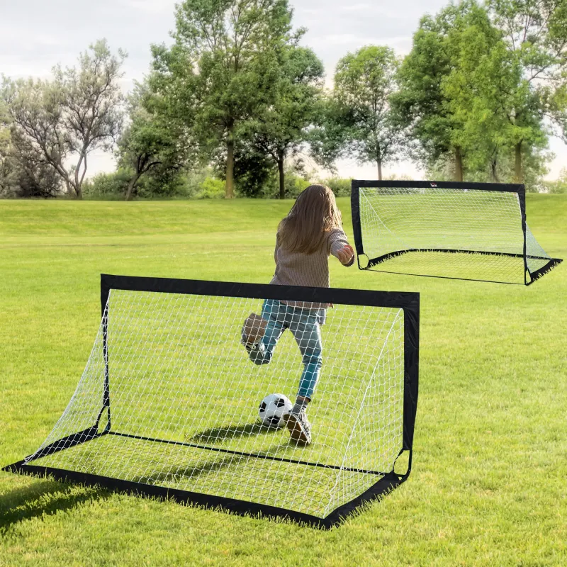 Porterías de Fútbol Plegables para Niños y Adultos con Bolsa de Transporte para Exterior Jardín Entrenamiento Negro - Ogal.Es