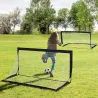 Porterías de Fútbol Plegables para Niños y Adultos con Bolsa de Transporte para Exterior Jardín Entrenamiento Negro - Ogal.Es