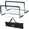 Porterías de Fútbol Plegables para Niños y Adultos con Bolsa de Transporte para Exterior Jardín Entrenamiento Negro - Ogal.Es