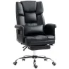 Silla de Oficina con 6 Puntos de Masaje Reposapiés Retráctil Altura Ajustable Control Remoto y Soporte Lumbar Negro - Ogal.Es