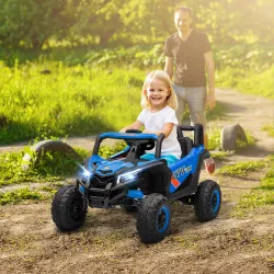Coche Eléctrico para Niños UTV 12V con 2 Motores Control Remoto 2,4G Velocidad hasta 7 km/h Sistema de Suspensió... - Ogal.Es