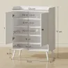 Zapatero Entrada Recibidor con Estantes Ajustables Compartimento Abierto para 15 Pares de Zapatos 75x35x97 cm Bl... - Ogal.Es