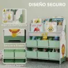 Estantería Infantil para Juguetes con 6 Cajas Extraíbles de Tela no Tejida y 2 Estantes para Guardería 63x30x71 ... - Ogal.Es