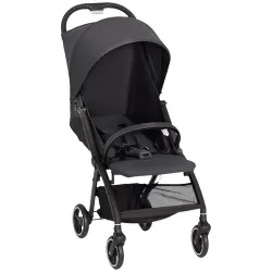 Carrito para Bebé Plegable con Respaldo Reclinable Reposapiés Ajustable Capota Cesta Arnés Carga 15 kg Gris Oscuro - Ogal.Es