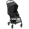 Carrito para Bebé Plegable con Respaldo Reclinable Reposapiés Ajustable Capota Cesta Arnés Carga 15 kg Gris Oscuro - Ogal.Es