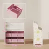 Estantería Infantil para Juguetes con 6 Cajas Extraíbles de Tela no Tejida y 2 Estantes para Guardería 63x30x71 ... - Ogal.Es