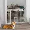 Barrera de Seguridad para Perros 74-100 cm con Extensión Montaje a Presión Doble Bloqueo para Puerta Escalera Bl... - Ogal.Es