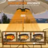 Calefactor Eléctrico Exterior 2400W con 3 Niveles de Calor Protección Antivuelco para Sombrilla Terraza Ø55x8 cm... - Ogal.Es