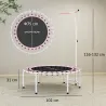 Cama Elástica Fitness Ø102 cm con Mango Ajustable de 5 Niveles y Marco de Acero para Entrenamiento Piernas Cuerp... - Ogal.Es