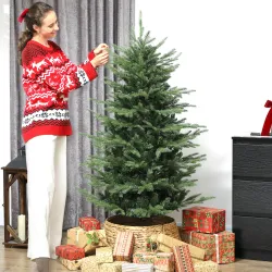 Árbol de Navidad Artificial 150 cm con 1186 Ramas y Soporte Metálico Plegable Fácil Montaje para Salón Interior ... - Ogal.Es