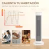 Calefactor Eléctrico Bajo Consumo 2000W con 3 Modos Termostato Regulable Protección contra Vuelcos y Sobrecalent... - Ogal.Es