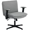 Silla de Oficina Piernas Cruzadas con Reposabrazos Abatible Asiento Ancho sin Ruedas Altura Ajustable Giratoria ... - Ogal.Es