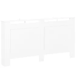 Cubreradiador de MDF Cubierta para Radiador con Listones para Salón Dormitorio Pasillo 151,5x19x82 cm Blanco - Ogal.Es