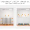 Cubreradiador de MDF Cubierta para Radiador con Listones para Salón Dormitorio Pasillo 151,5x19x82 cm Blanco - Ogal.Es