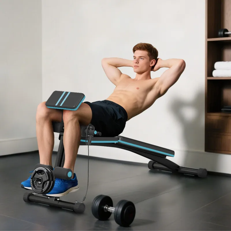 Banco de Musculación Plegable con Respaldo Regulable Extensión de Pierna Cojín de Predicador Banda 160x54x106 cm... - Ogal.Es