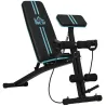 Banco de Musculación Plegable con Respaldo Regulable Extensión de Pierna Cojín de Predicador Banda 160x54x106 cm... - Ogal.Es