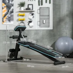Banco de Musculación Plegable con Respaldo Regulable Extensión de Pierna Cojín de Predicador Banda 160x54x106 cm... - Ogal.Es