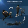 Banco de Musculación Plegable con Respaldo Regulable Extensión de Pierna Cojín de Predicador Banda 160x54x106 cm... - Ogal.Es