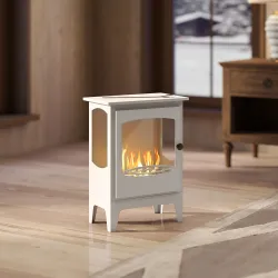 Chimenea de Bioetanol 7000BTU Chimenea de Bioetanol de Acero Tanque de 0,9 L Tiempo de Combustión 3H 39x26x54 cm... - Ogal.Es