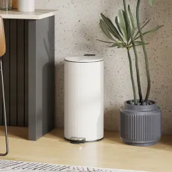 Cubo de Basura Cocina 30L con Pedal Tapa de Cierre Suave y Cubo Extraíble para Dormitorio Oficina Estudio Salón ... - Ogal.Es
