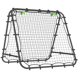 Red de Rebote Plegable con Ángulo Ajustable para Entrenamiento de Fútbol Béisbol y Tenis 100x95x90 cm Negro - Ogal.Es