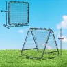 Red de Rebote Plegable con Ángulo Ajustable para Entrenamiento de Fútbol Béisbol y Tenis 100x95x90 cm Negro - Ogal.Es