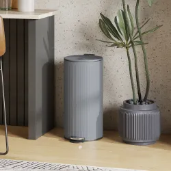 Cubo de Basura Cocina 30L con Pedal Tapa de Cierre Suave y Cubo Extraíble para Dormitorio Oficina Estudio Salón ... - Ogal.Es