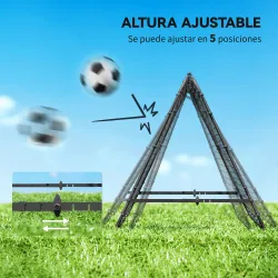 Red de Rebote Plegable con Ángulo Ajustable para Entrenamiento de Fútbol Béisbol y Tenis 100x95x90 cm Negro - Ogal.Es