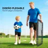 Red de Rebote Plegable con Ángulo Ajustable para Entrenamiento de Fútbol Béisbol y Tenis 100x95x90 cm Negro - Ogal.Es