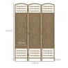 Biombo Separador de Ambientes de 3 Paneles Plegable de Cuerda de Papel 120x170cm Decoración para Dormitorio Natural - Ogal.Es