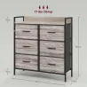 Cómoda con 6 Cajones Plegables Cajonera de Tela con Estructura de Acero Estilo Industrial 79x29x85 cm Gris - Ogal.Es