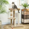 Árbol Rascador para Gatos con Plataforma Torre Escalador para Gatos con Plataforma Cama Postes Bolas 56x54x86 cm... - Ogal.Es
