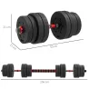 Juego de Mancuernas Ajustables 30 kg 4 en 1 con Barras Conexión y Mangos Antideslizantes para Gimnasio en Casa N... - Ogal.Es